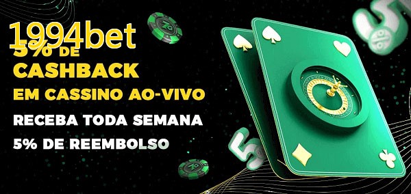 Promoções do cassino ao Vivo 1994bet